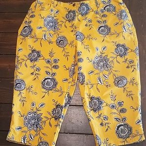 Talbots print capri pants